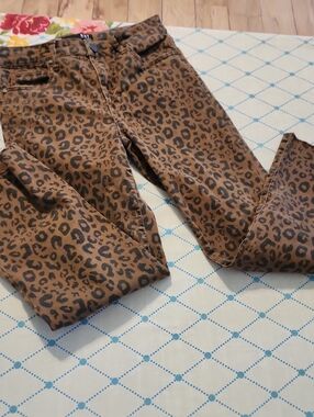 Kut from the Kloth Brown Leopard Print Skinny Jeans